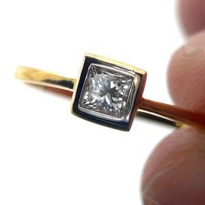 Diamond .24ct Solid 14K Yellow Gold Ring